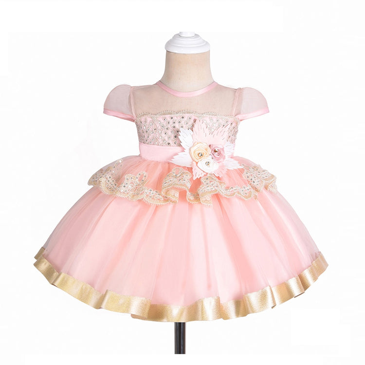 1st Birthday Signature Dress  - PINK