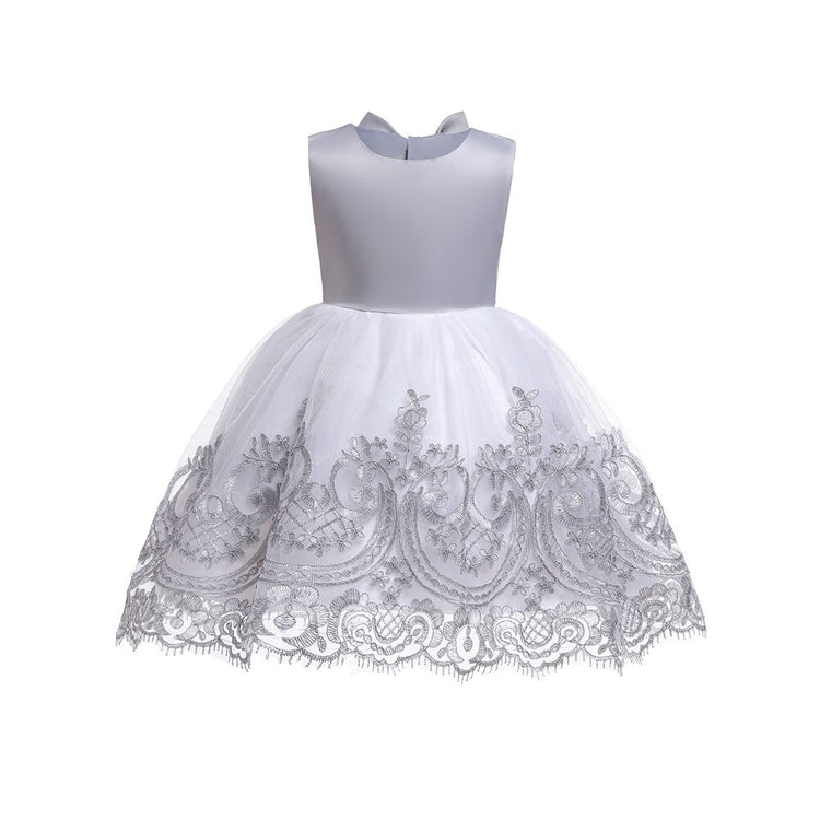 1st Birthday Signature Dress - GREY/WHITE