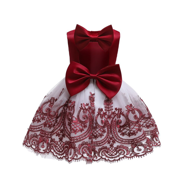 1st Birthday Signature Dress - RED/WHITE