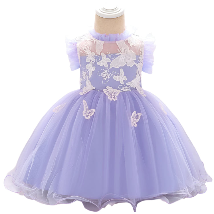 1st Birthday Signature Dress - PURPLE