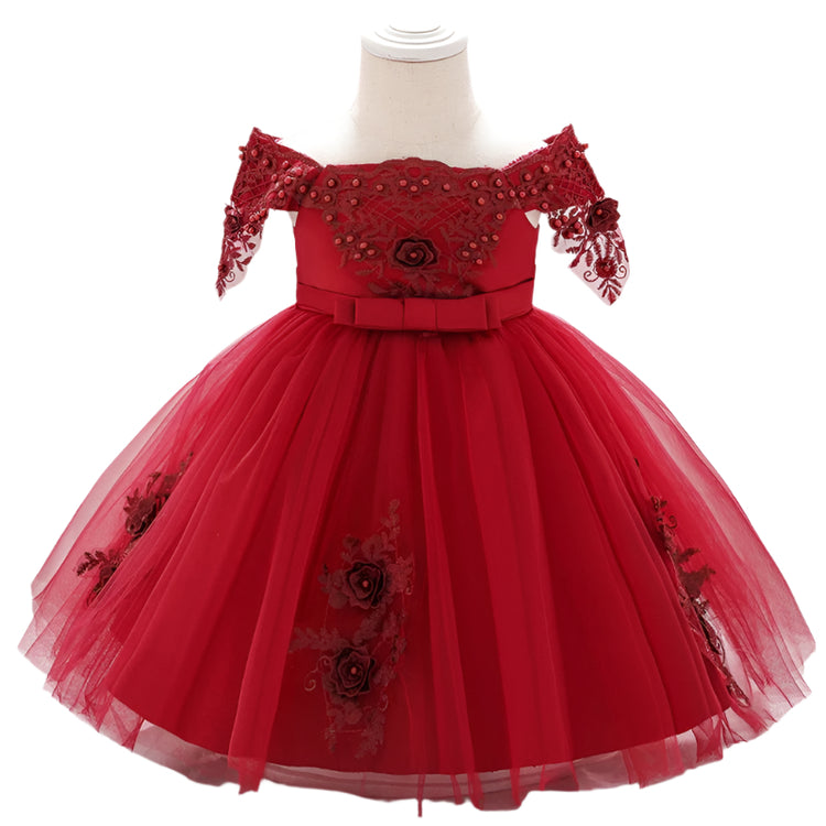 1st Birthday Signature Dress - RED