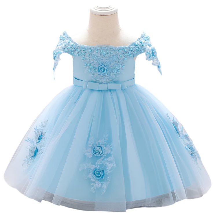 1st Birthday Signature Dress - BLUE