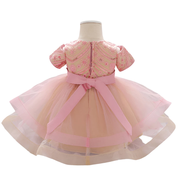 1st Birthday Signature Dress  - PINK