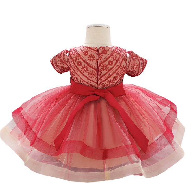 1st Birthday Signature Dress - RED