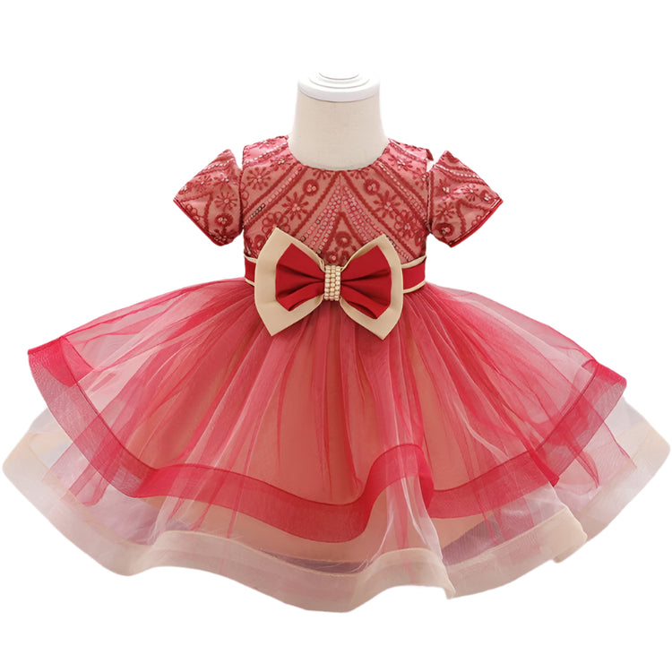 1st Birthday Signature Dress - RED