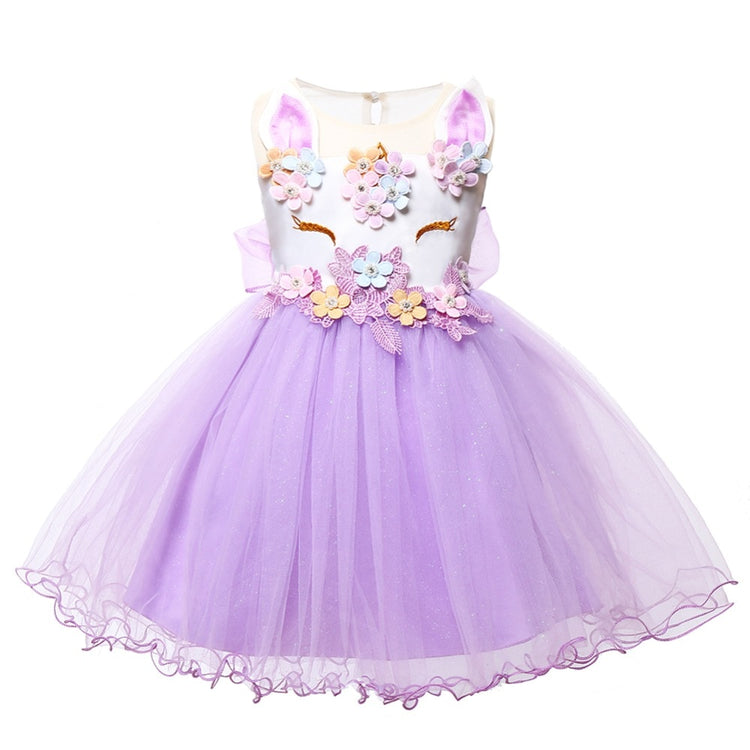 1st Birthday Signature Dress - PURPLE