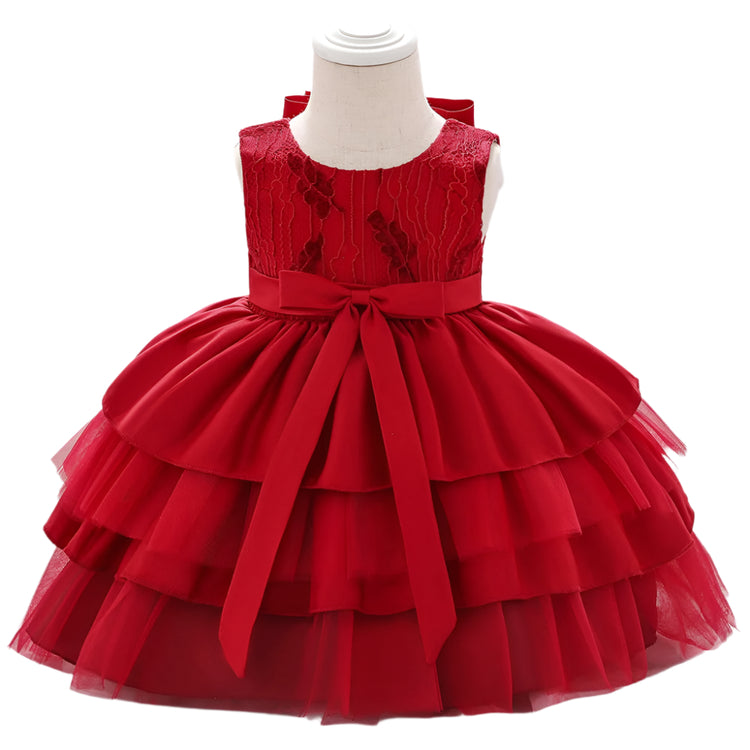 1st Birthday Signature Dress - RED