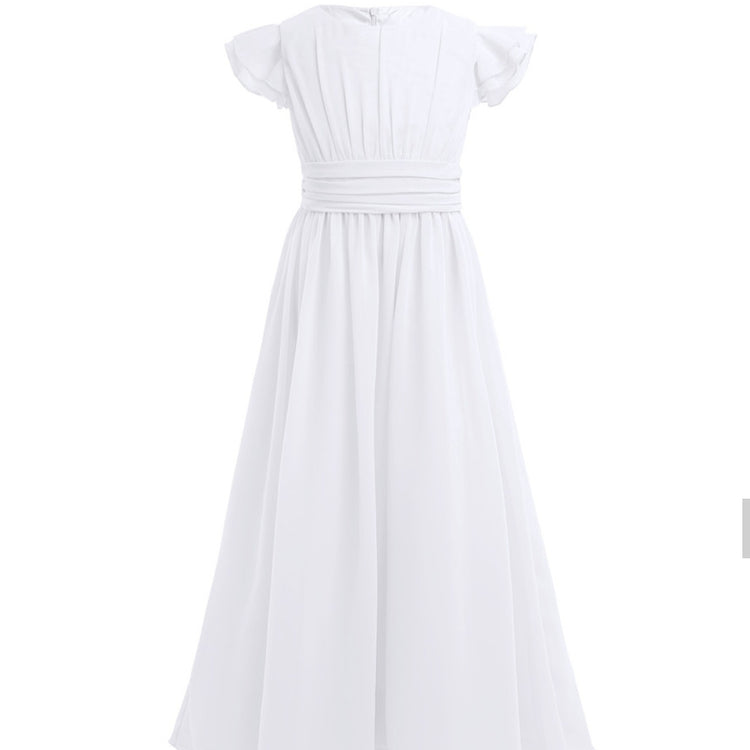 Alana - White - Girls Dress