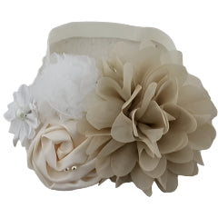 Floral Headband - Beige