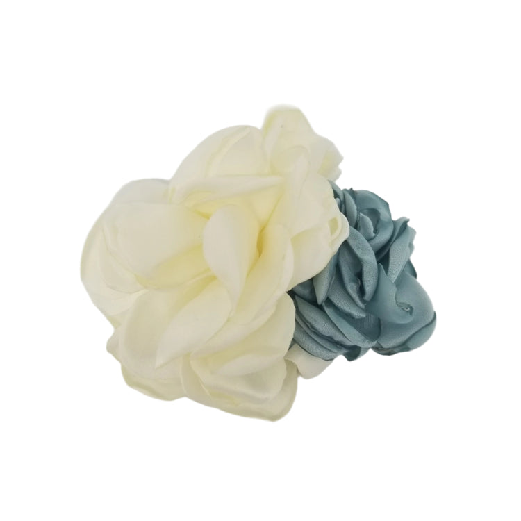 Burnt Edge Flower Hair Clip- Ivory