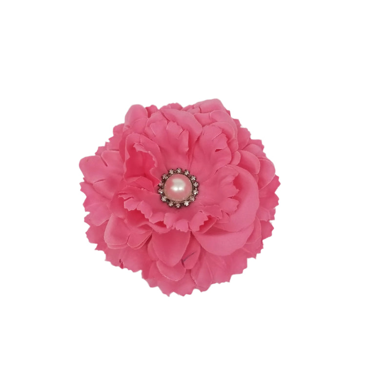 Single Bloom Hair Clip- Pink