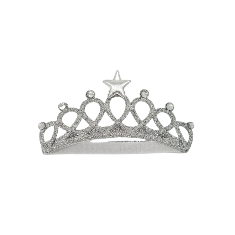 Princess Soft Crown Baby Headband- Silver