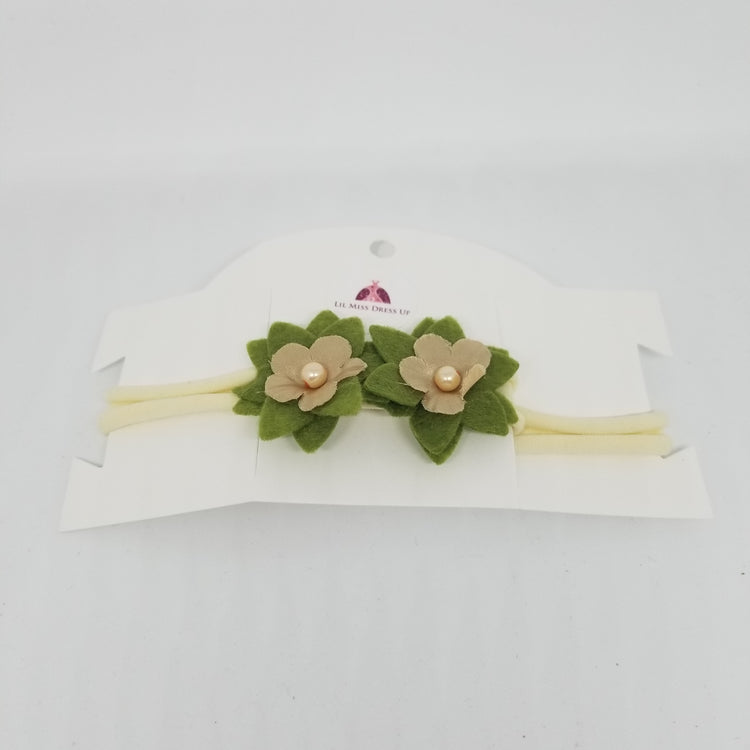 Flower Baby Headband- Ivory