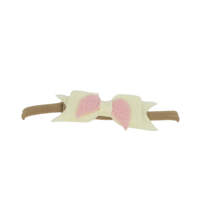Angel Bow Baby Headband - Ivory