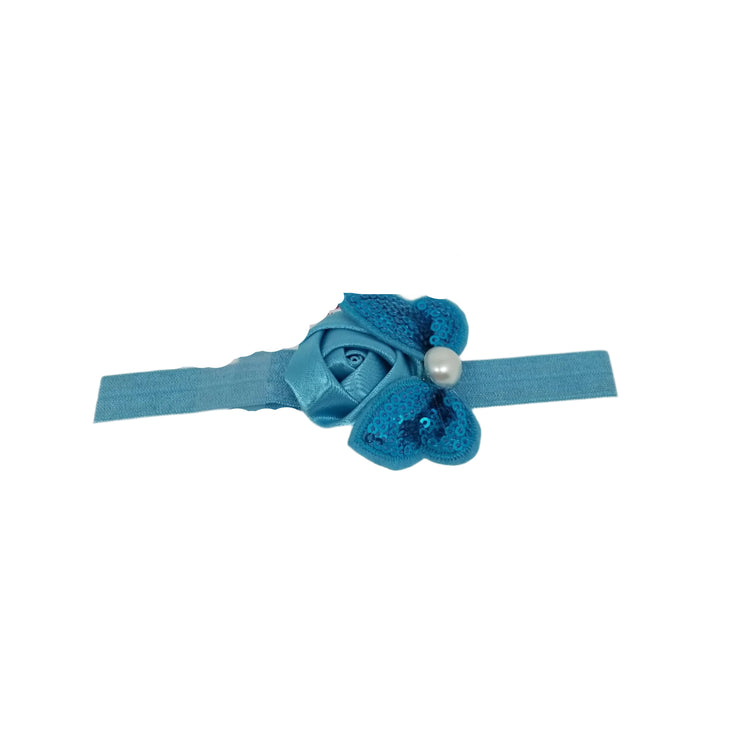 Butterfly Flower Headband - Turquoise