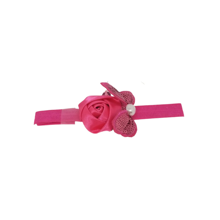 Butterfly Flower Headband - Hot Pink