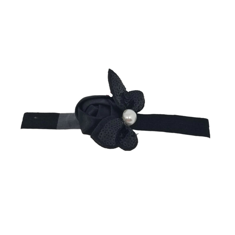 Butterfly Flower Headband - Black