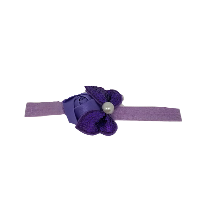 Butterfly Flower Headband - Purple