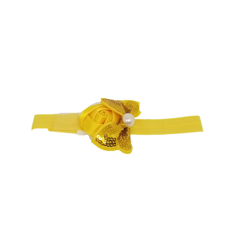 Butterfly Flower Headband - Yellow