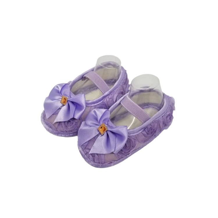 Lilac Rosette Baby Shoe