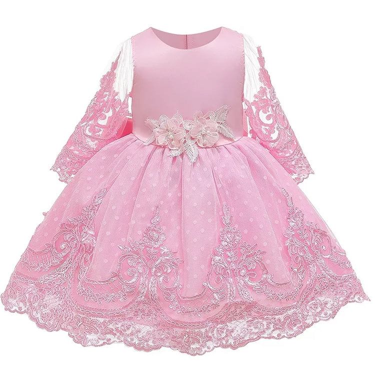 1st Birthday Signature Dress  - PINK