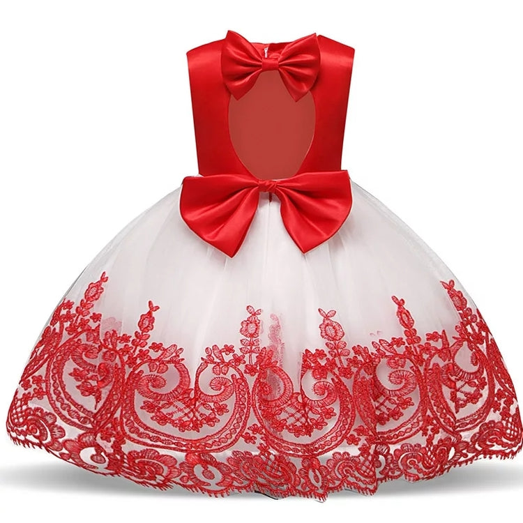 1st Birthday Signature Dress - RED/WHITE