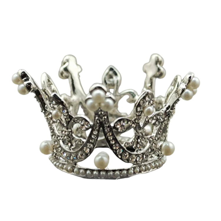 Crystal Crown Pearls 3"