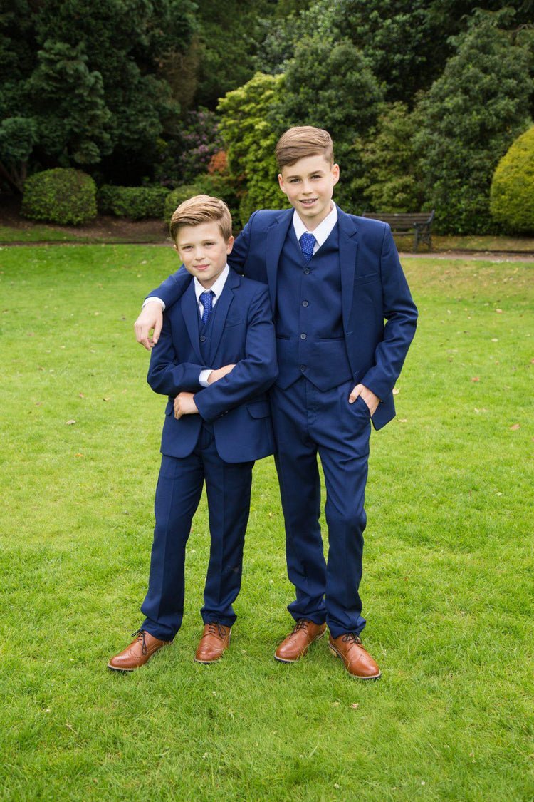 Boys 5 Piece Formal Suit - Cobalt