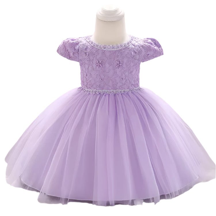 1st Birthday Signature Dress - PURPLE