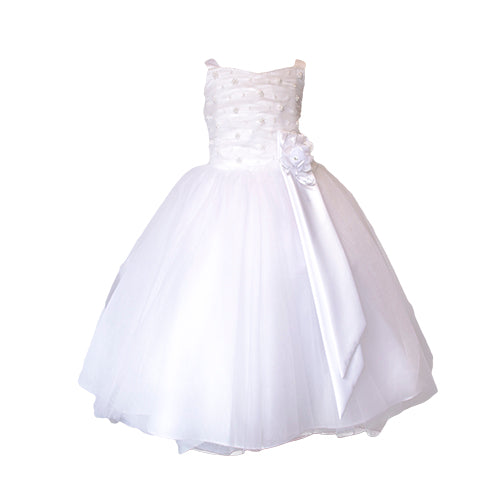 Crystal - White - Girls Dress