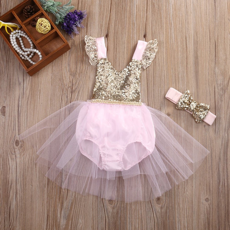 LIL MISS -  Princess Romper Set