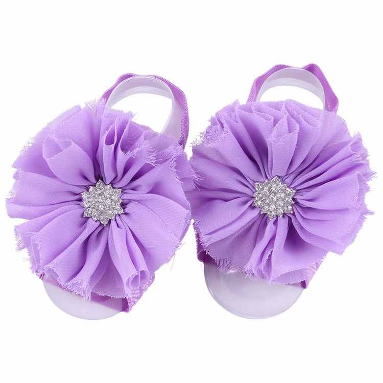 Starburst Barefoot Baby Sandals with Matching Headband