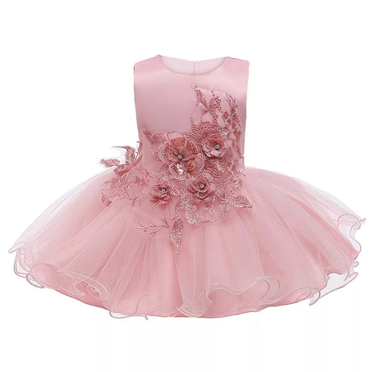 1st Birthday Signature Dress  - PINK