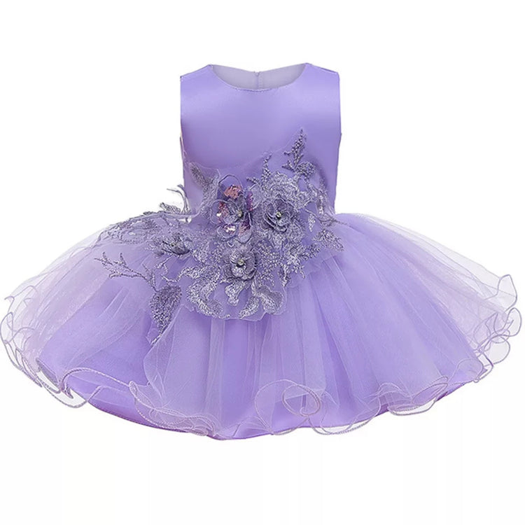 1st Birthday Signature Dress - PURPLE