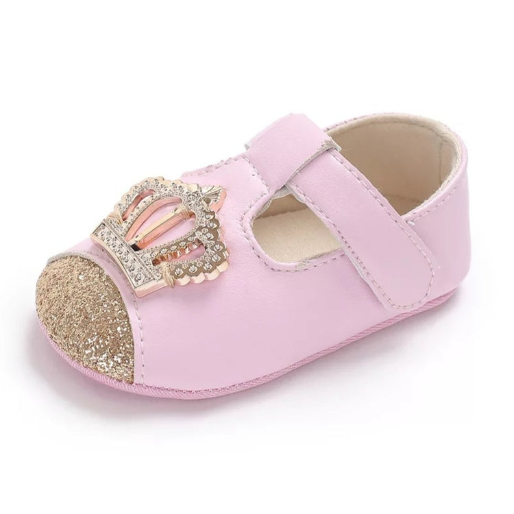Pink Crown Baby Shoe 12 Months