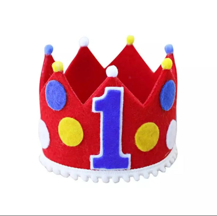 Red 1 Birthday Crown