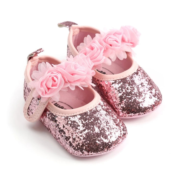 Pink Flower Baby Shoe 12 Months