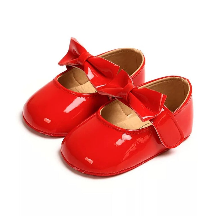 Red Patent Bow Baby Shoe 12 Months
