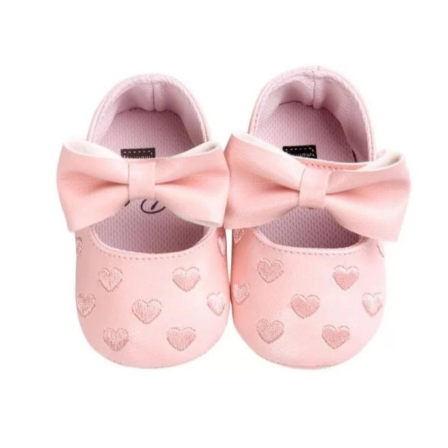 Pink Bow Baby Shoe 12 Months