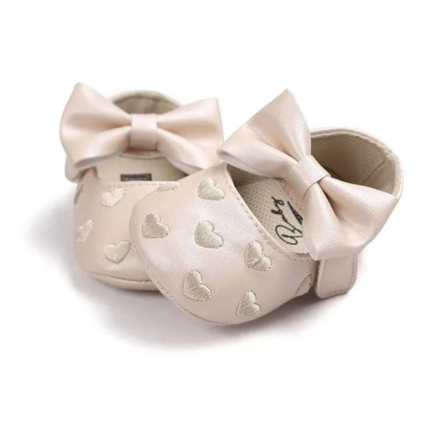 Ivory Bow Baby Shoe 12 Months