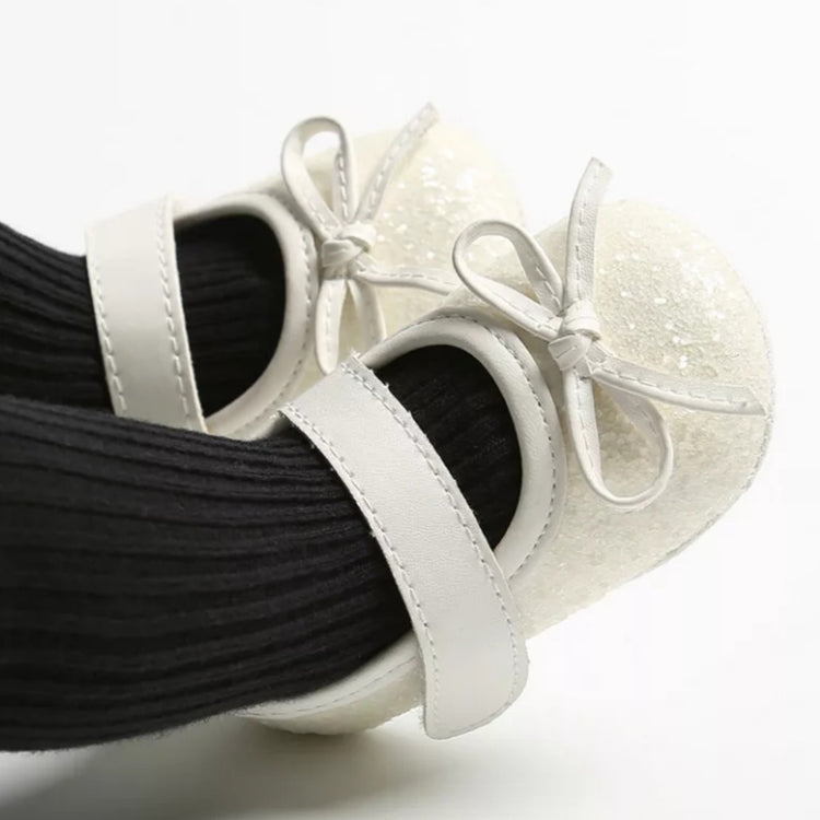 White Glitter Baby Shoe 12 Months