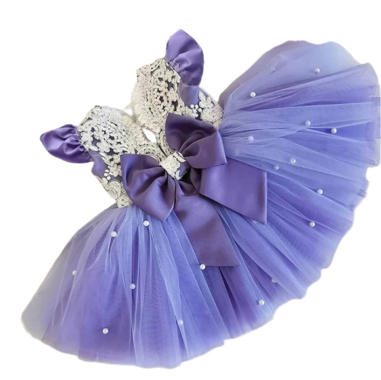 1st Birthday Signature Dress - PURPLE