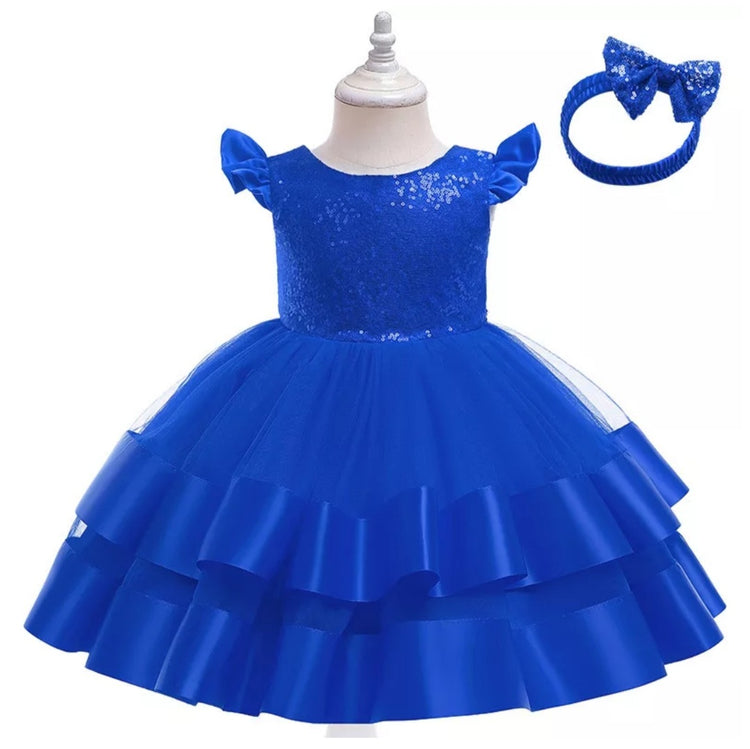 1st Birthday Signature Dress - BLUE