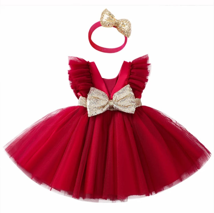 1st Birthday Signature Dress - RED