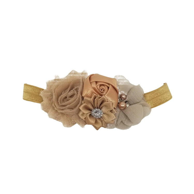 Flower Headband- Bronze