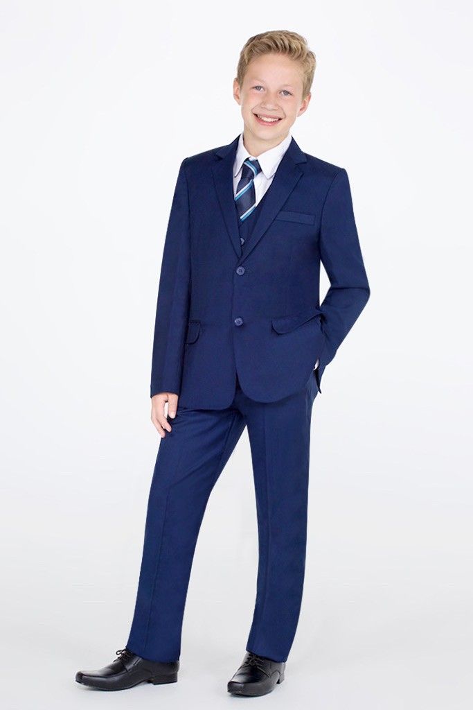 Boys 5 Piece Formal Suit - Cobalt