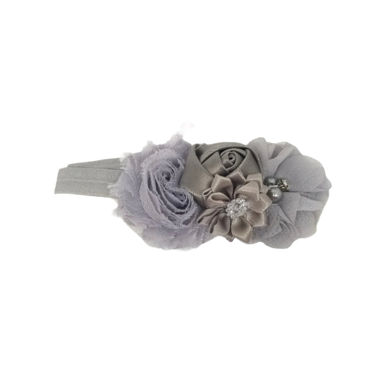 Flower Headband- Grey