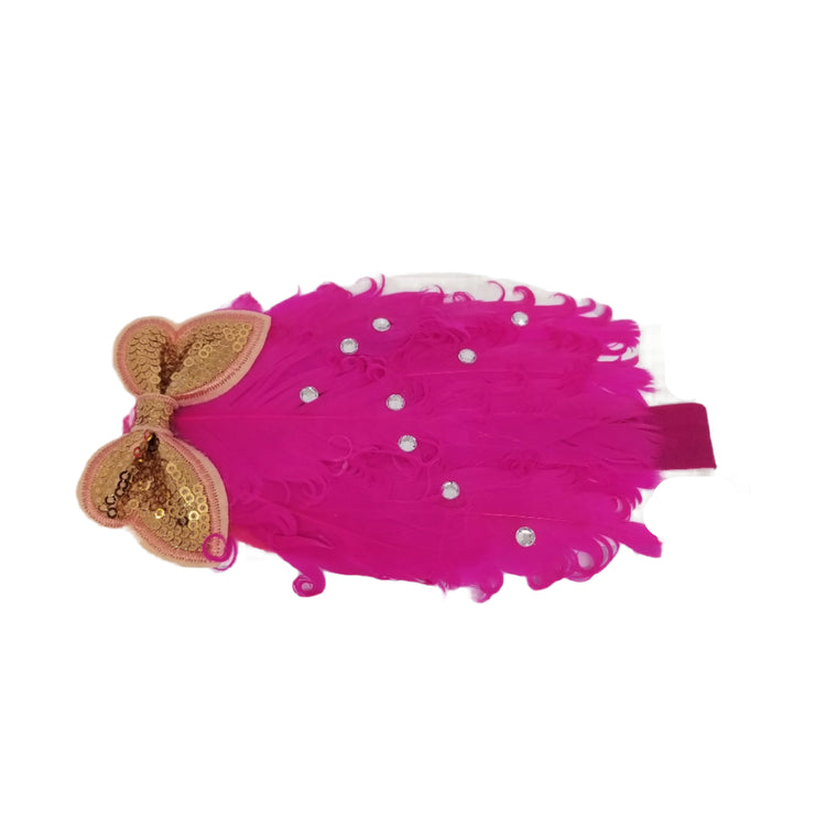 Feather Headband- Hot Pink