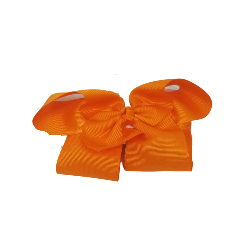 Large Bow Hair Clip- Orange