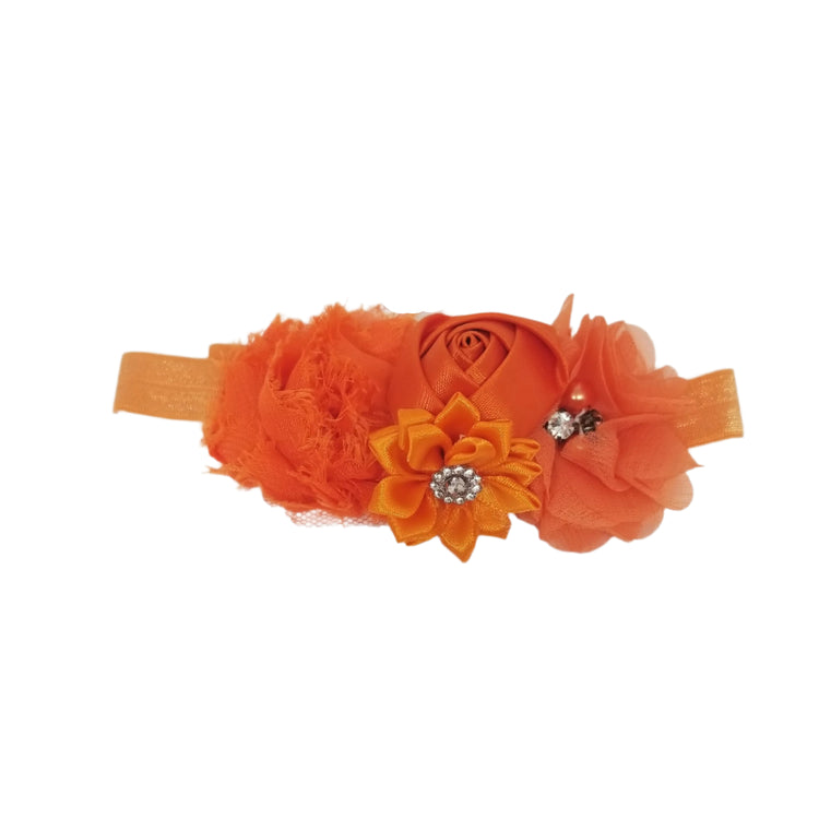 Flower Headband- Orange